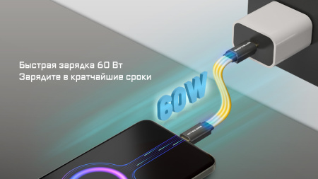 Магнитный кабель NiteCore NLink10 USB-C (Желтый, 7см, PD/QC до 60Вт)